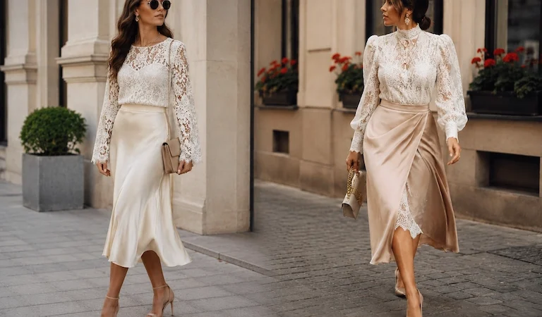 Lace Tops And Midi Skirts 2026