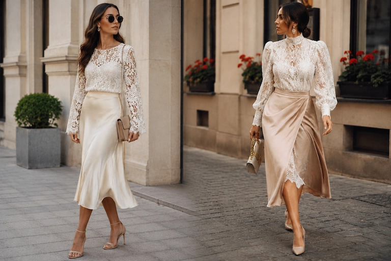 Lace Tops And Midi Skirts 2026